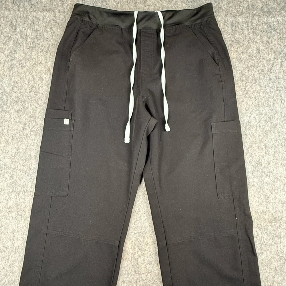 Figs Scrub Pants Mens Large Black Axim Cargo Bottoms Nurse Medical Technical‎